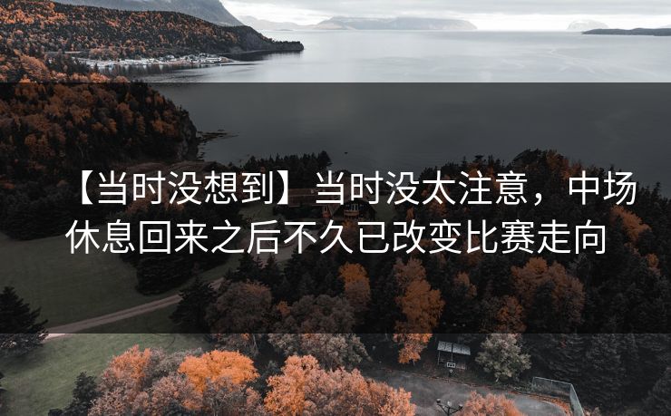 【当时没想到】当时没太注意,中场休息回来之后不久已改变比赛走向 【当时没想到】当时没太注意,中场休息回来之后不久已改变比赛走向